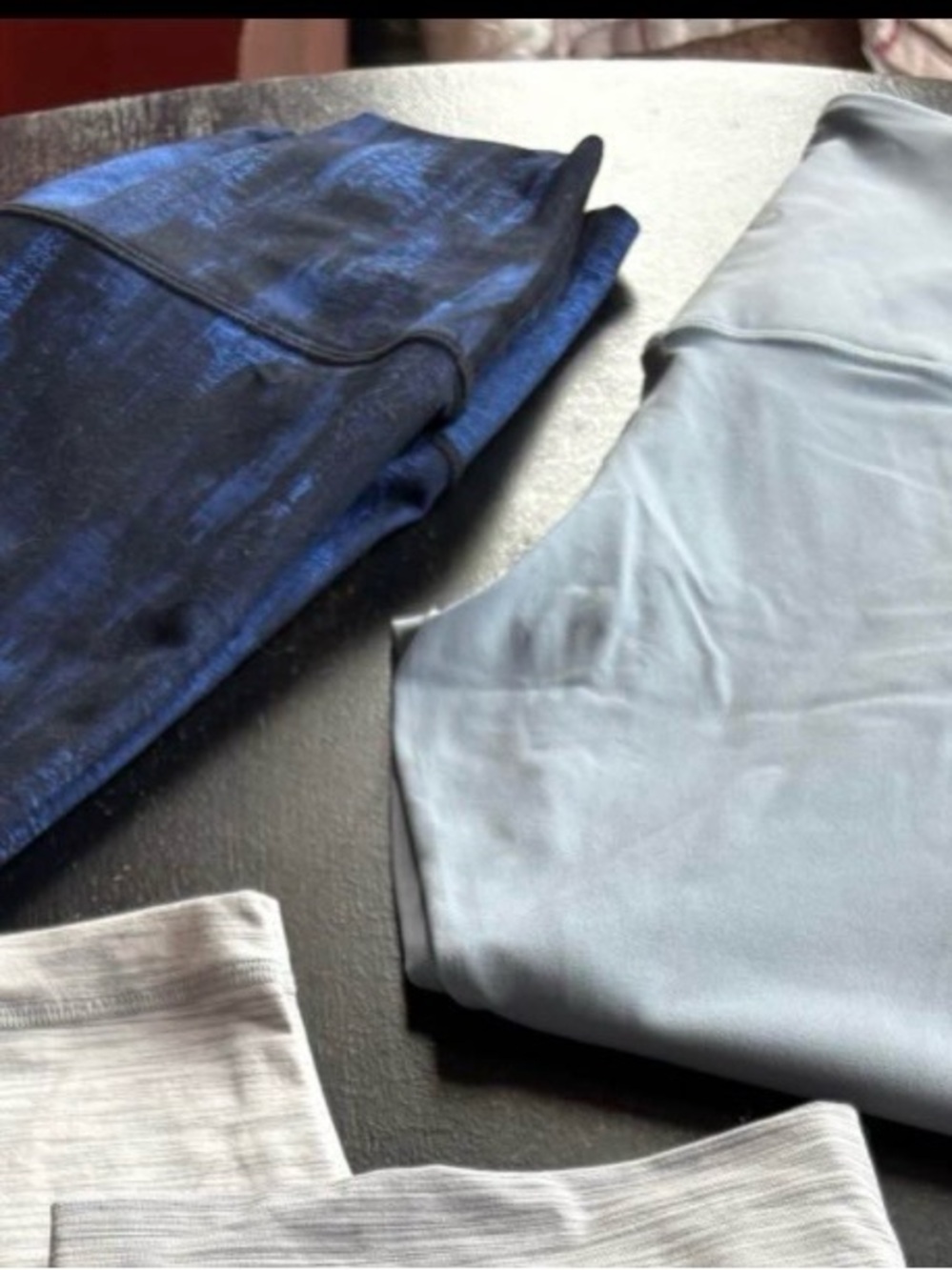 Lululemon Athletica Women’s Navy Blue Tie Dye and Light Gray Joggers with pocket